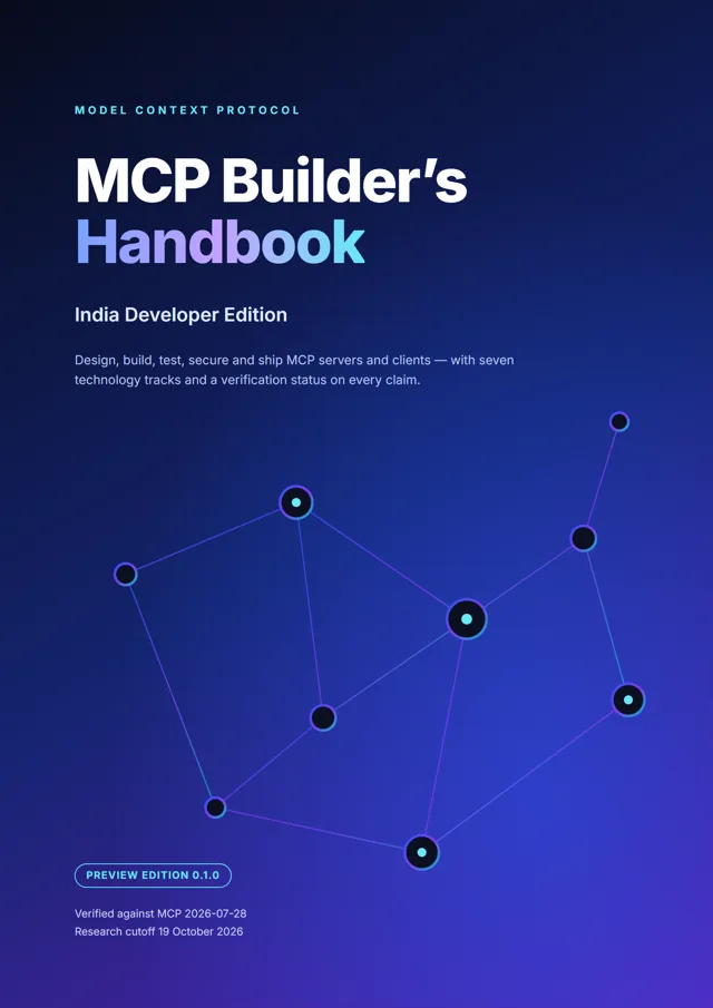 Cover of MCP Builder's Handbook, India Developer Edition, a PDF e-book about the Model Context Protocol